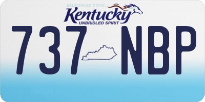KY license plate 737NBP