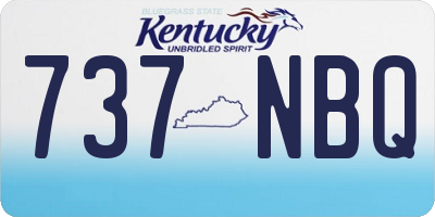 KY license plate 737NBQ