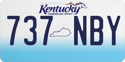KY license plate 737NBY