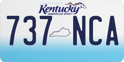 KY license plate 737NCA