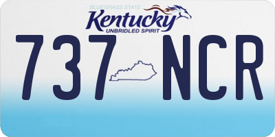 KY license plate 737NCR