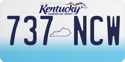KY license plate 737NCW
