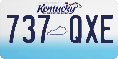 KY license plate 737QXE