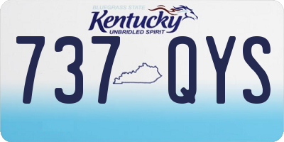 KY license plate 737QYS