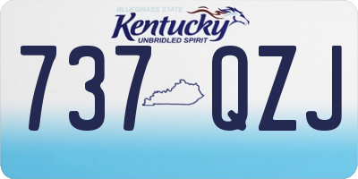 KY license plate 737QZJ