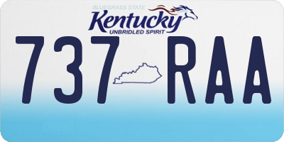 KY license plate 737RAA