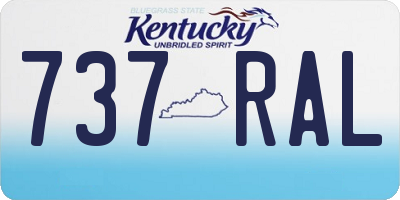 KY license plate 737RAL