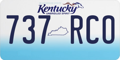 KY license plate 737RCO