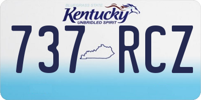 KY license plate 737RCZ