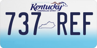 KY license plate 737REF