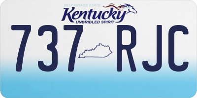 KY license plate 737RJC