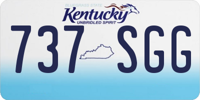 KY license plate 737SGG