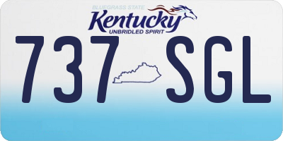 KY license plate 737SGL