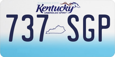 KY license plate 737SGP
