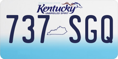KY license plate 737SGQ