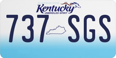 KY license plate 737SGS