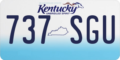 KY license plate 737SGU