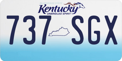 KY license plate 737SGX