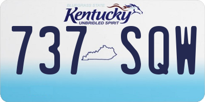 KY license plate 737SQW