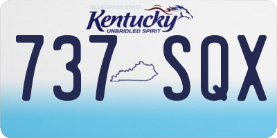KY license plate 737SQX