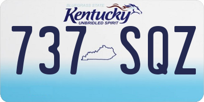 KY license plate 737SQZ