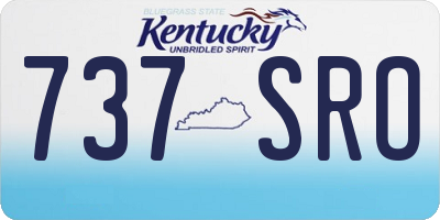 KY license plate 737SRO