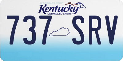 KY license plate 737SRV