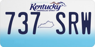KY license plate 737SRW