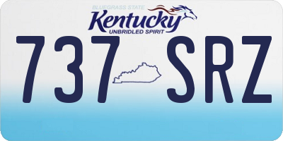 KY license plate 737SRZ