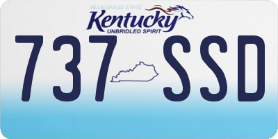 KY license plate 737SSD