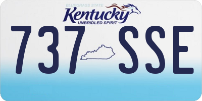 KY license plate 737SSE