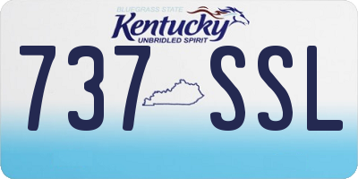 KY license plate 737SSL