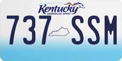 KY license plate 737SSM