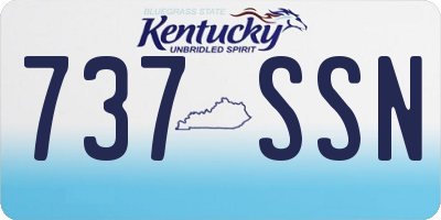 KY license plate 737SSN