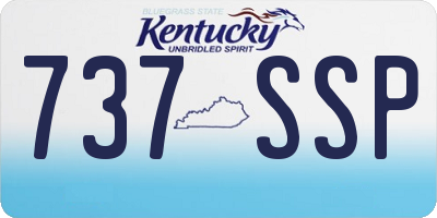 KY license plate 737SSP