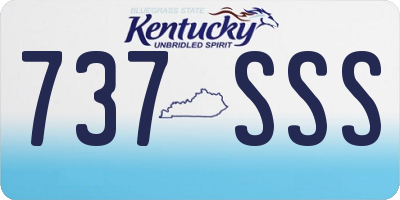 KY license plate 737SSS