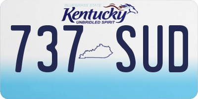 KY license plate 737SUD