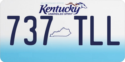 KY license plate 737TLL