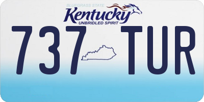 KY license plate 737TUR