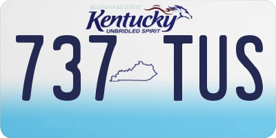 KY license plate 737TUS