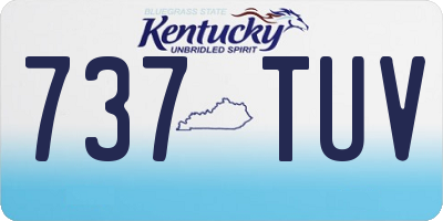 KY license plate 737TUV