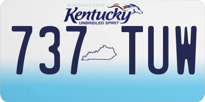 KY license plate 737TUW