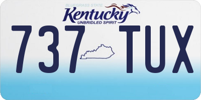 KY license plate 737TUX
