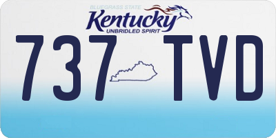 KY license plate 737TVD