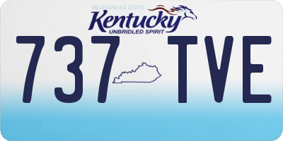KY license plate 737TVE