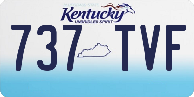 KY license plate 737TVF