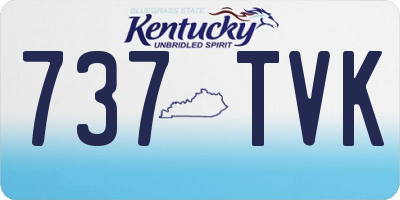 KY license plate 737TVK