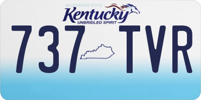 KY license plate 737TVR