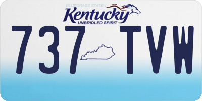 KY license plate 737TVW