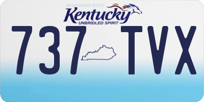 KY license plate 737TVX